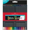 Набор цветных трехгранных карандашей FABER-CASTELL Black Edition, 24 цвета, черное дерево