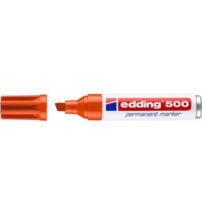 Маркер перманентный EDDING 500 2-7мм скошенный наконечник, Цвет: Оранжевый