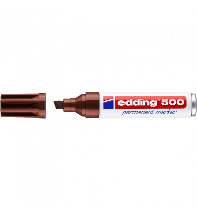 Маркер перманентный EDDING 500 2-7мм скошенный наконечник, Цвет: Коричневый