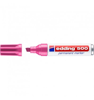 Маркер перманентный EDDING 500 2-7мм скошенный наконечник, Цвет: Розовый