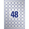 Этикетки металлизированные Avery-Zweckform d-30, А4, 48 шт на листе, 20 листов, 960 этикеток L6129-20