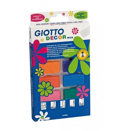 Mелки восковые в кубиках GIOTTO DECOR wax, 12 цветов