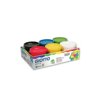 Набор пальчиковых красок GIOTTO dita, 6 цветов по 200 мл