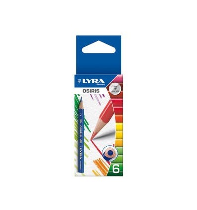 Набор цветных карандашей, короткие Lyra Osiris Short 451K06, 6 цветов