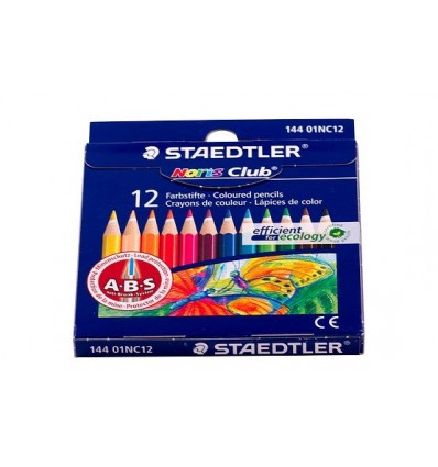 Набор цветных коротких карандашей STAEDTLER Noris Club, 12 цветов,