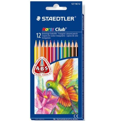Набор цветных треугольных карандашей STAEDTLER Noris Club, 12 цветов 