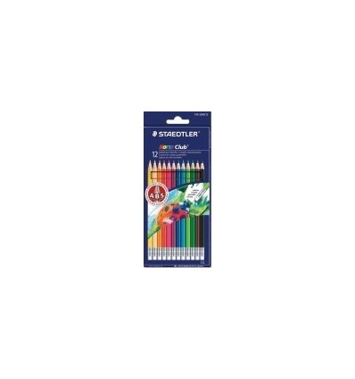 Набор цветных карандашей с ластиком STAEDTLER Noris Club, 12 цветов
