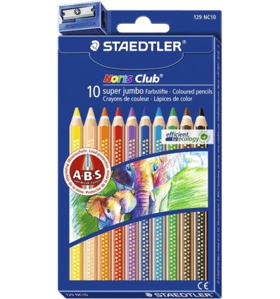Набор цветных карандашей STAEDTLER Noris Club, 10 цветов с точилкой