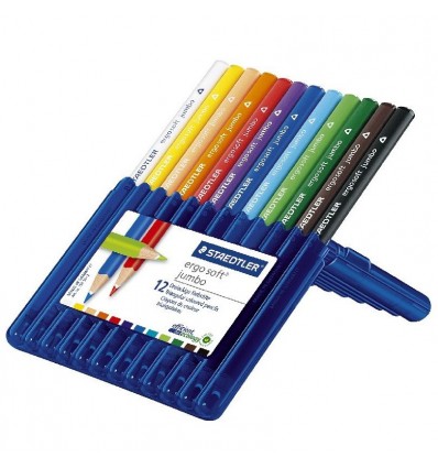 Набор треугольных цветных карандашей STAEDTLER Ergosoft jumbo, 12 цветов