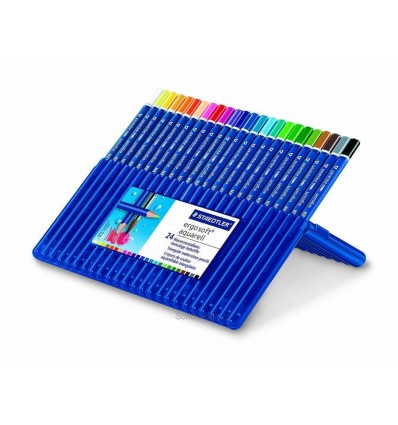 Набор треугольных цветных карандашей акварельных STAEDTLER ergosoft aqvarell, 24 цветов
