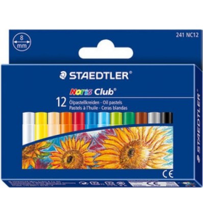 Масляная пастель STAEDTLER Noris Club, 12 цветов, 8 мм