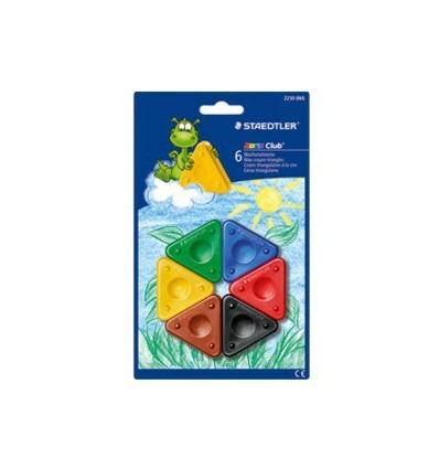 Восковые мелки треугольные STAEDTLER Noris Club,6 цветов