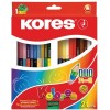 Карандаши двухсторонние цветные Kores Colores DUO, с точилкой, 24 штуки - 48 цветов