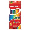 Карандаши двухсторонние цветные Kores Colores DUO, с точилкой, 12 штук - 24 цвета