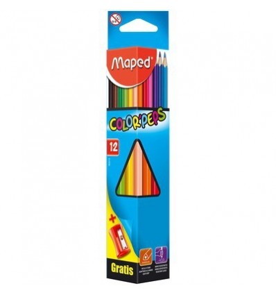 Карандаши цветные треугольные Maped COLOR PEPS, 12 цветов