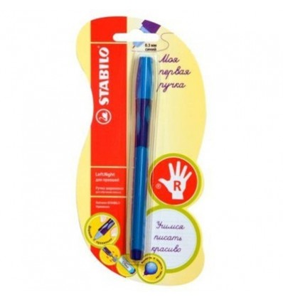 Ручка шариковая для правшей STABILO LeftRight 0,3мм, 1 шт синяя