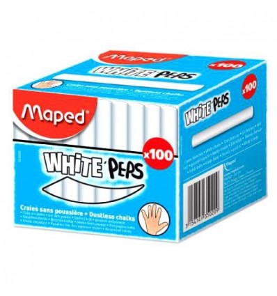 Мел круглый белый MAPED WHITE'PEPS, 100 шт.