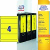 Этикетки для папок-регистраторов желтые Avery Zweckform A4, 192×61мм, 20 листов, 80 этикеток, L4769-20