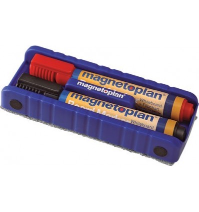 Стиратель-держатель магнитный для досок Magnetoplan с 2-мя маркерами