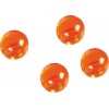 Магниты мини декоративные шарики Magnetoplan, диаметр 14мм, 4шт. в уп, прозрачные оранжевые