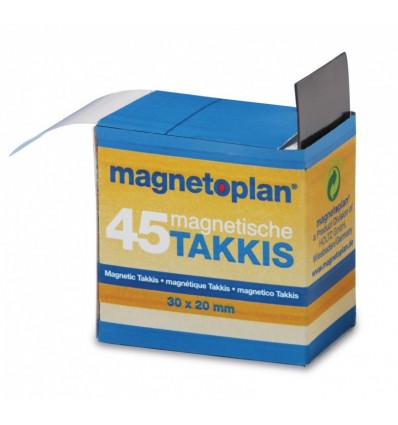 Магнитная клеевая лента TAKKIS Magnetoplan, нарезана 20 х 30мм, 45 фрагментов 