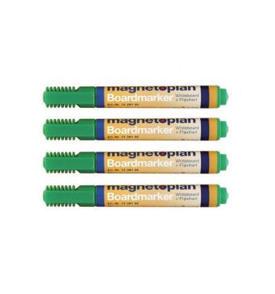 Набор маркеров для досок и бумаги Magnetoplan (Board & Flipchart Marker), 4 штуки, зеленый
