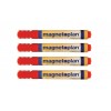 Набор маркеров для досок и бумаги Magnetoplan (Board & Flipchart Marker), 4 штуки, красный